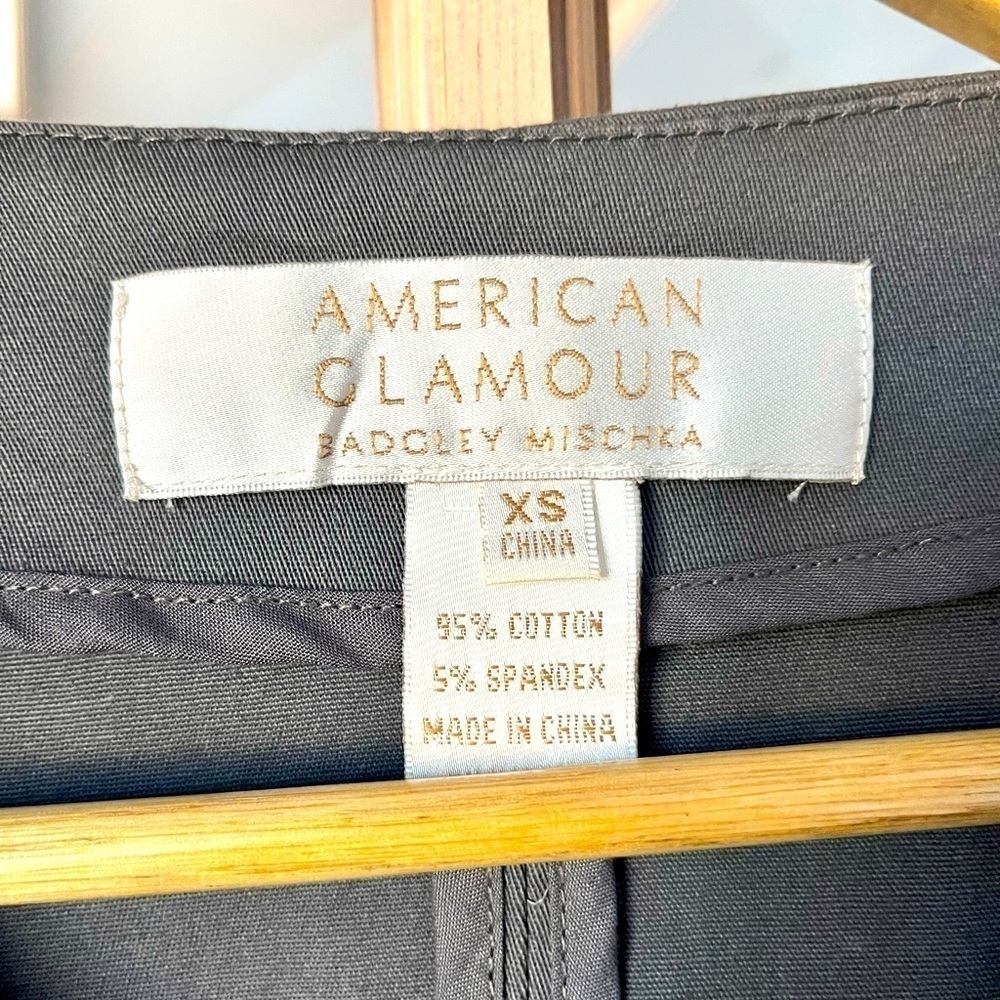 NWOT 𝅺American Glamour Badgley Mischka Gray Beaded Stone Jacket Blazer Size XS - Picture 6 of 7